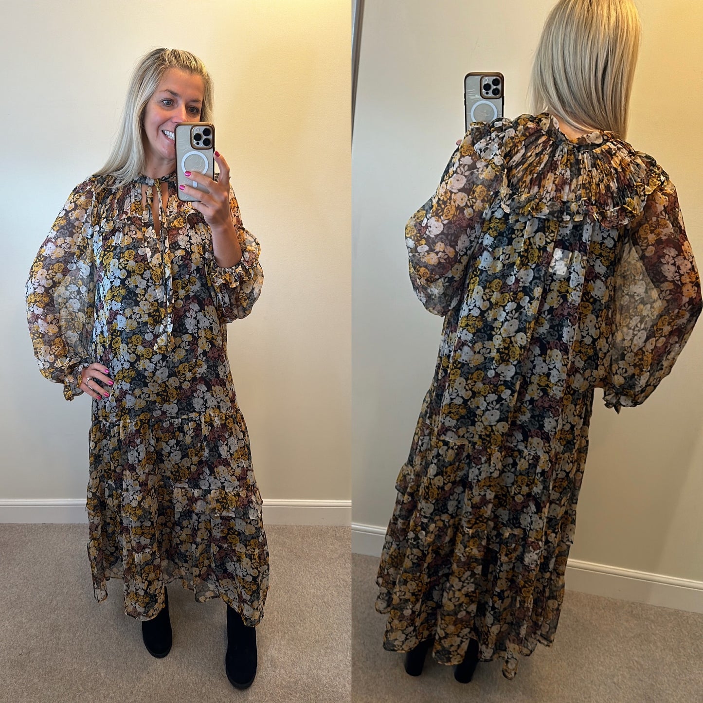 Mango floral maxi dress size L would fit upto size 16