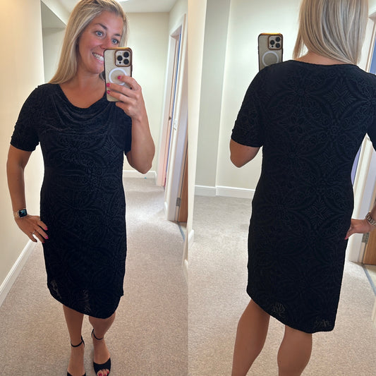 Classic black velvet dress size 14