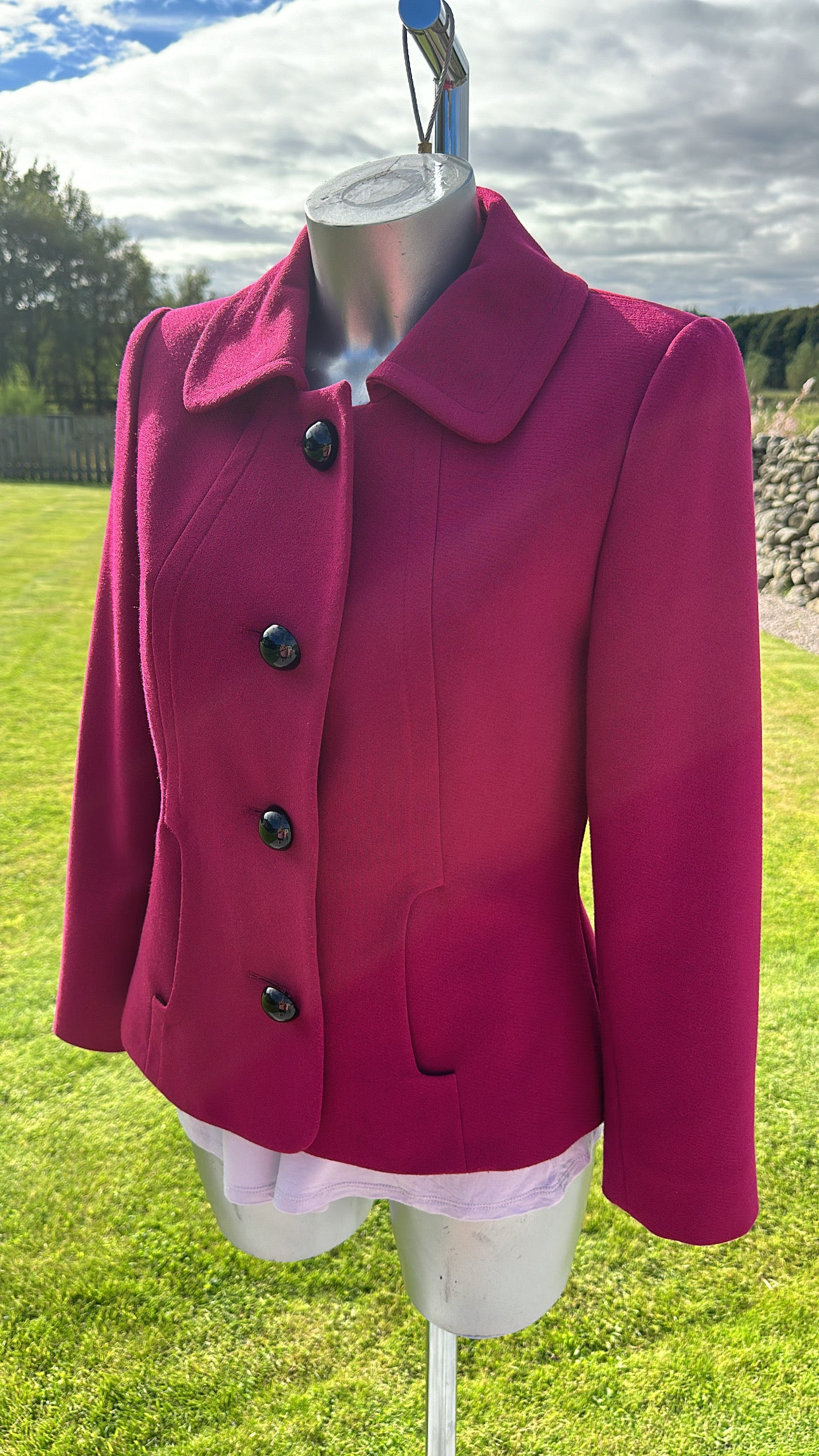 M&S portfolio fuchsia pink jacket size 10