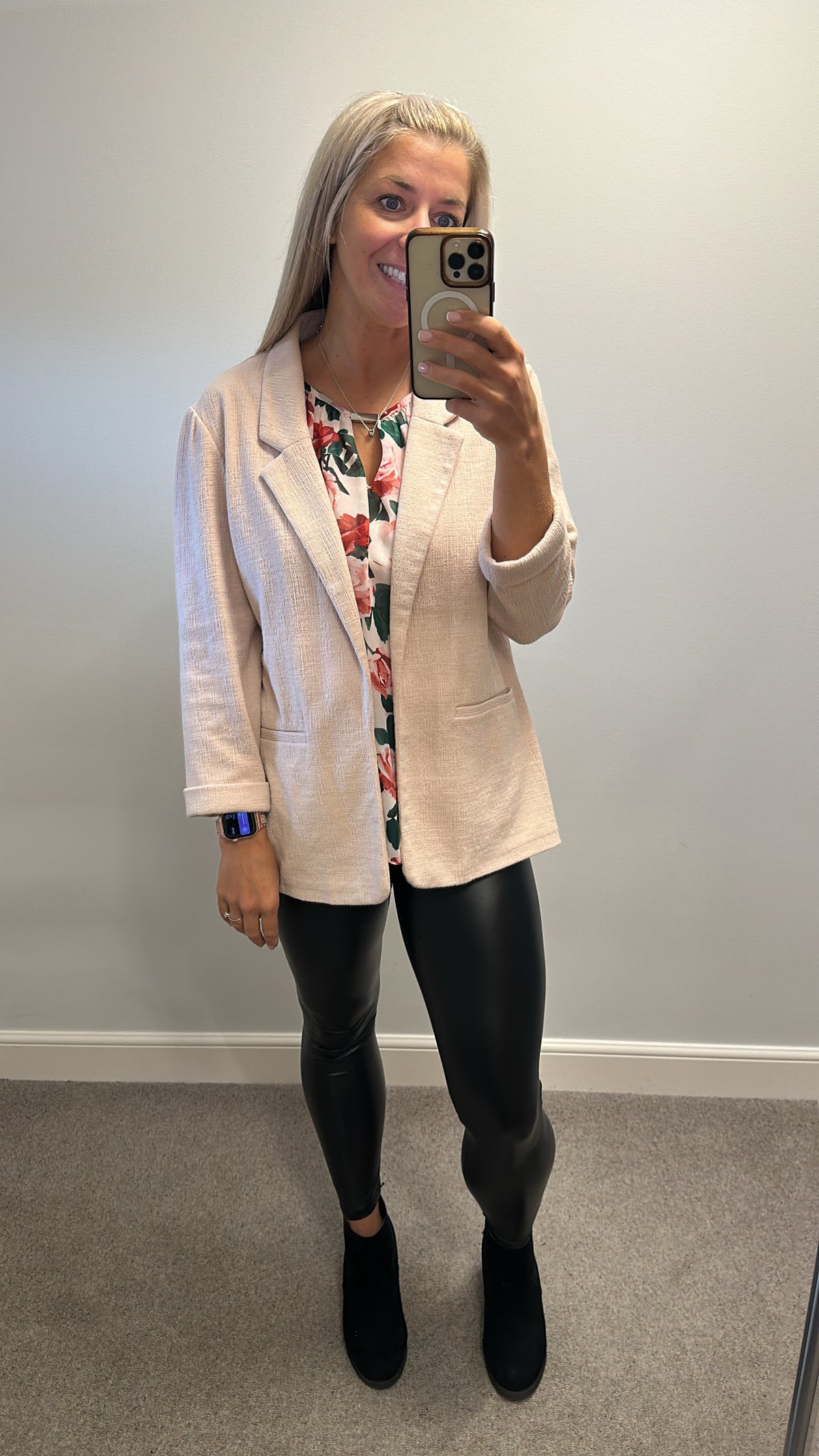 New look rose pink blazer size 14