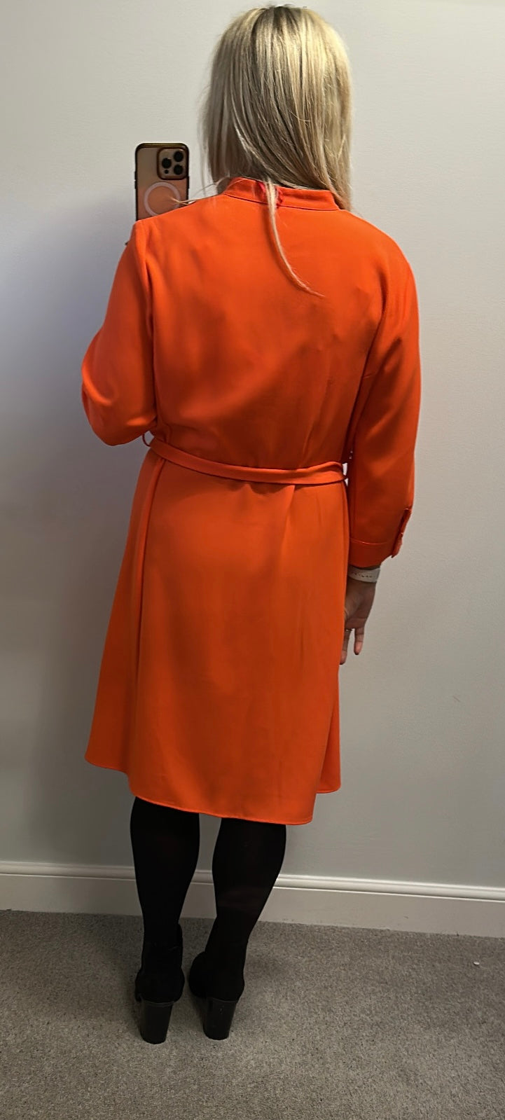 Gerry Weber orange dress would fit upto size 18