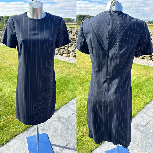 Jaeger navy pinstripe dress size 10