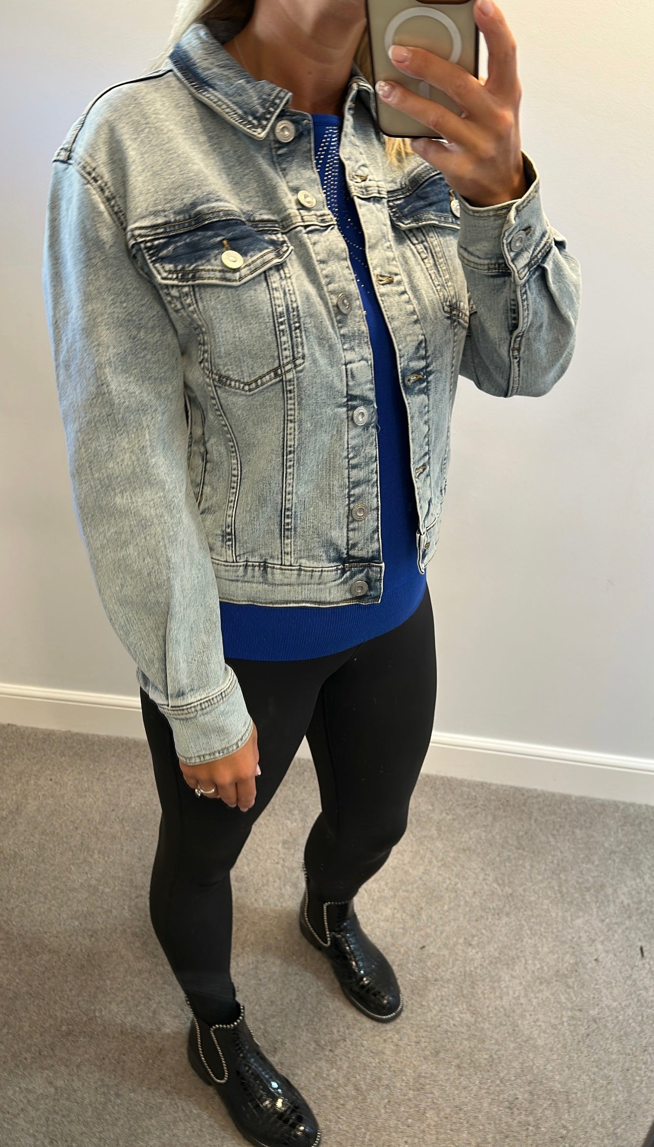 French connection denim jacket size 10