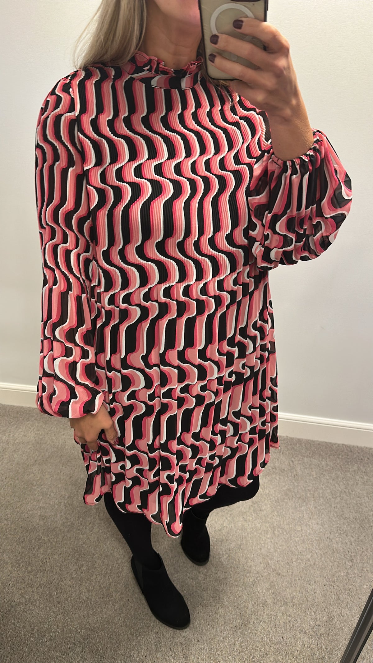 Et vous pink print dress size 16