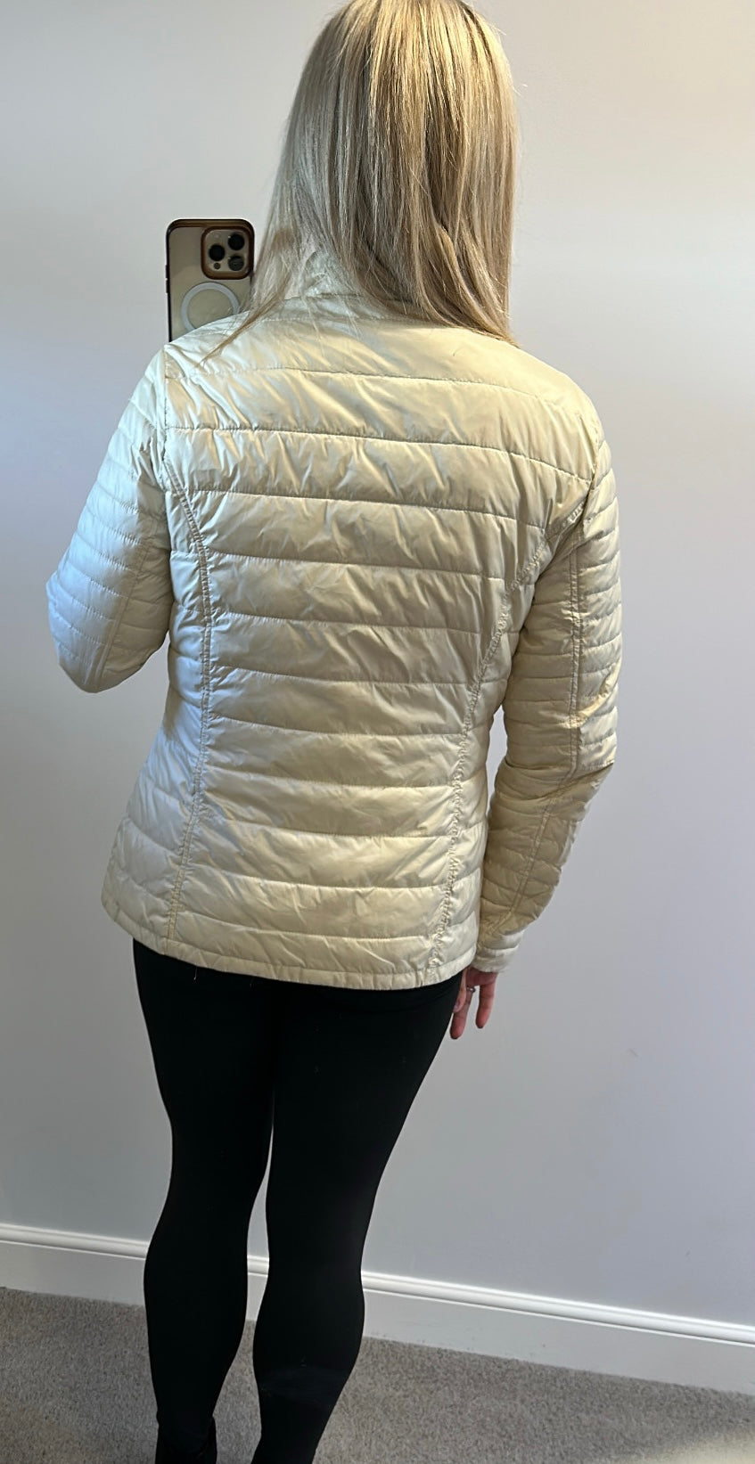 Barbour cream fibredown jacket size 16