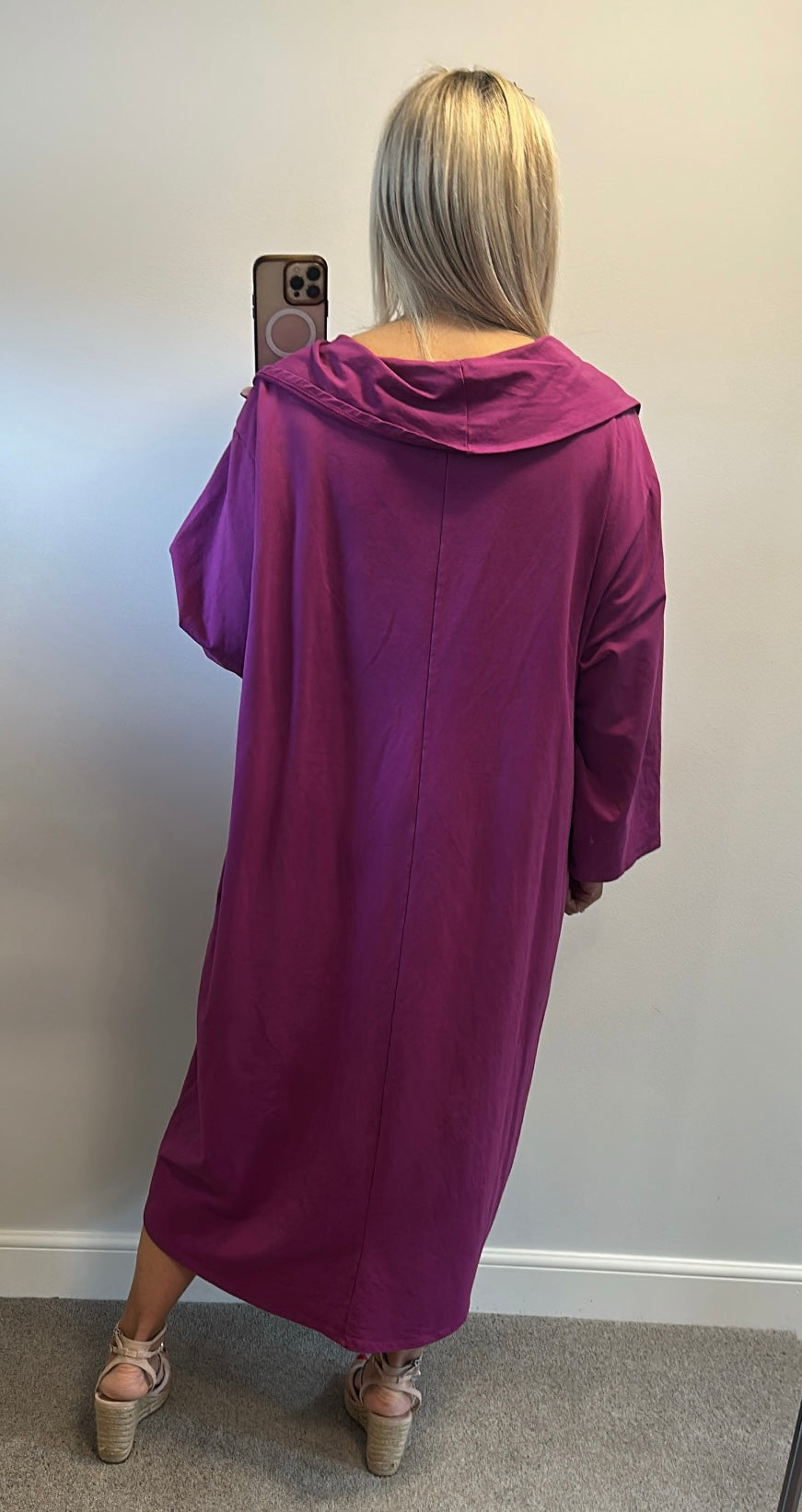 Purple long floaty dress one size would fit upto size 26