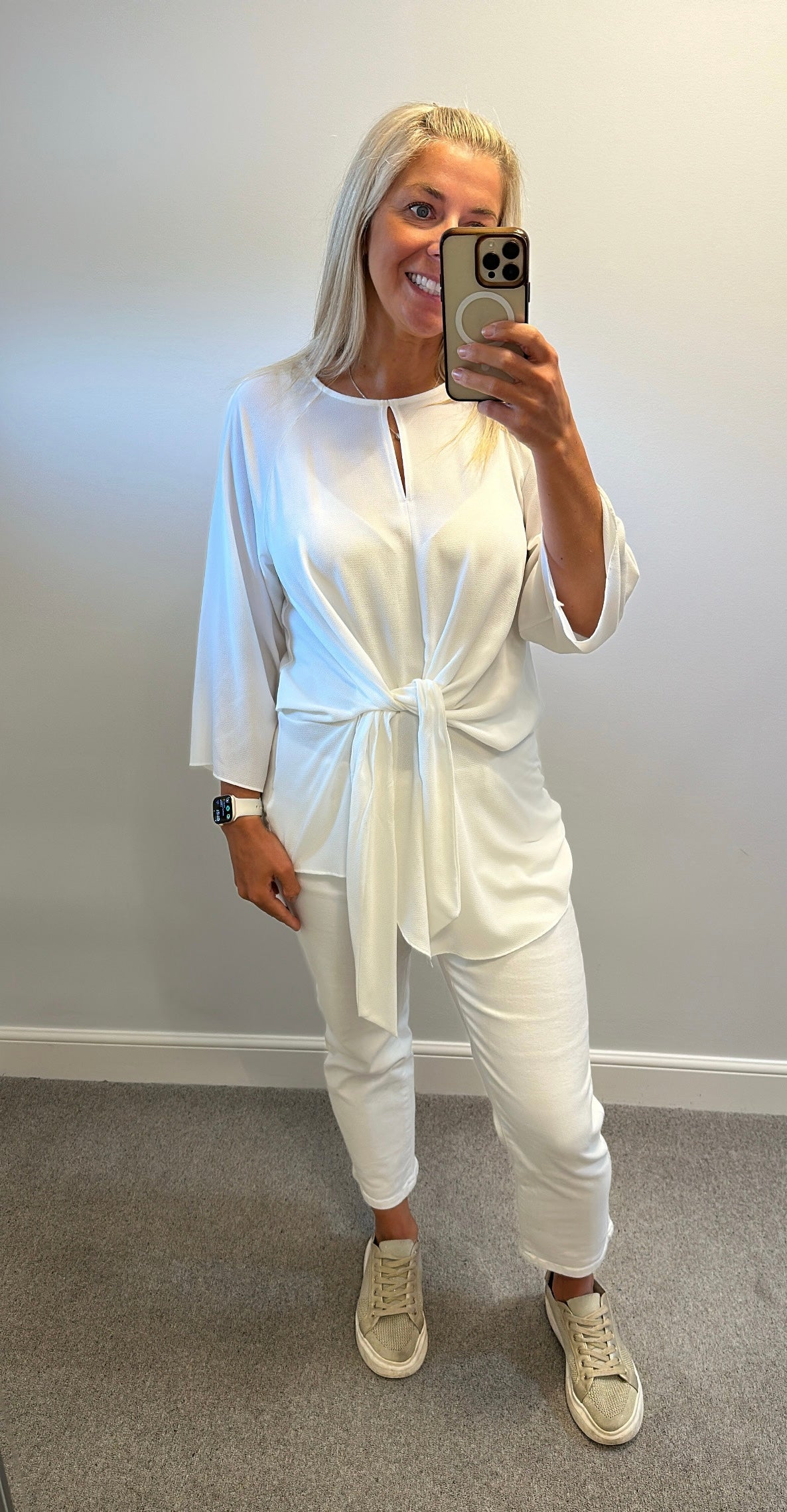 Next off white tie knot top size 12