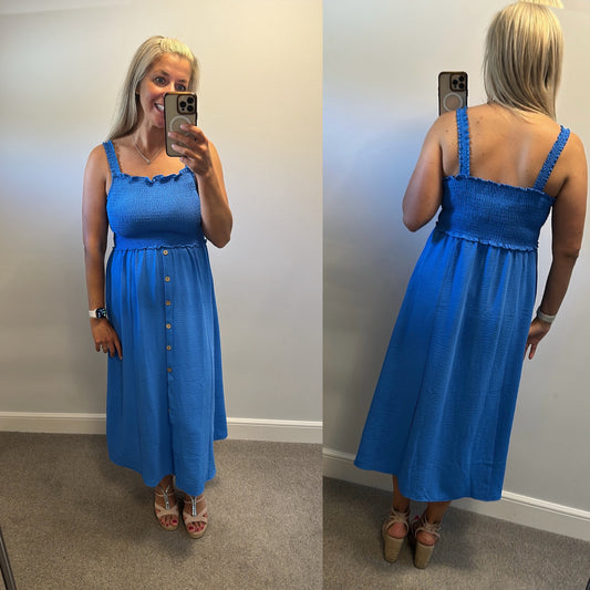 Roman blue summer dress size 14 brand new without tags