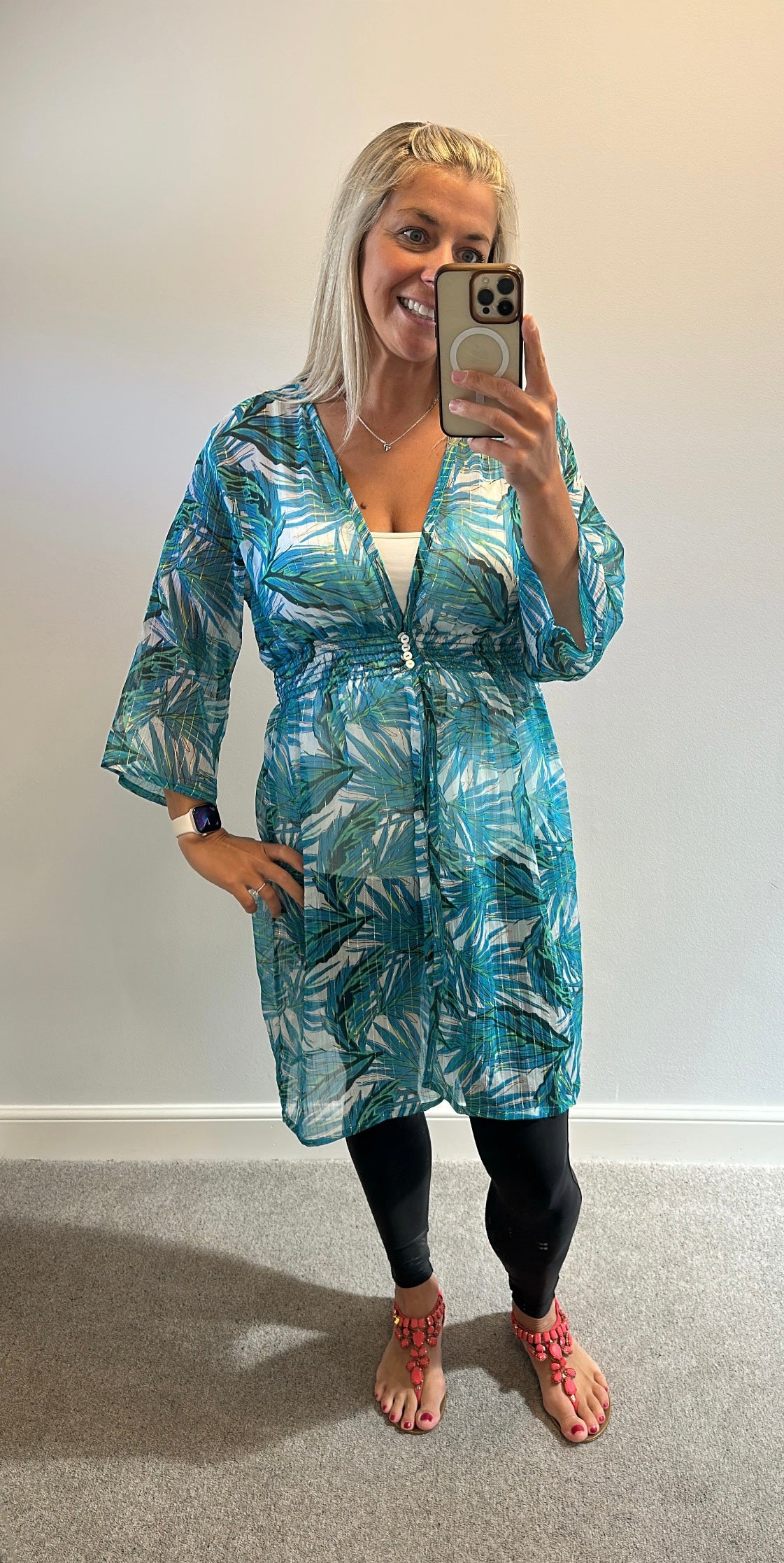 Cruise blue print cover up one size would fit up to size 14