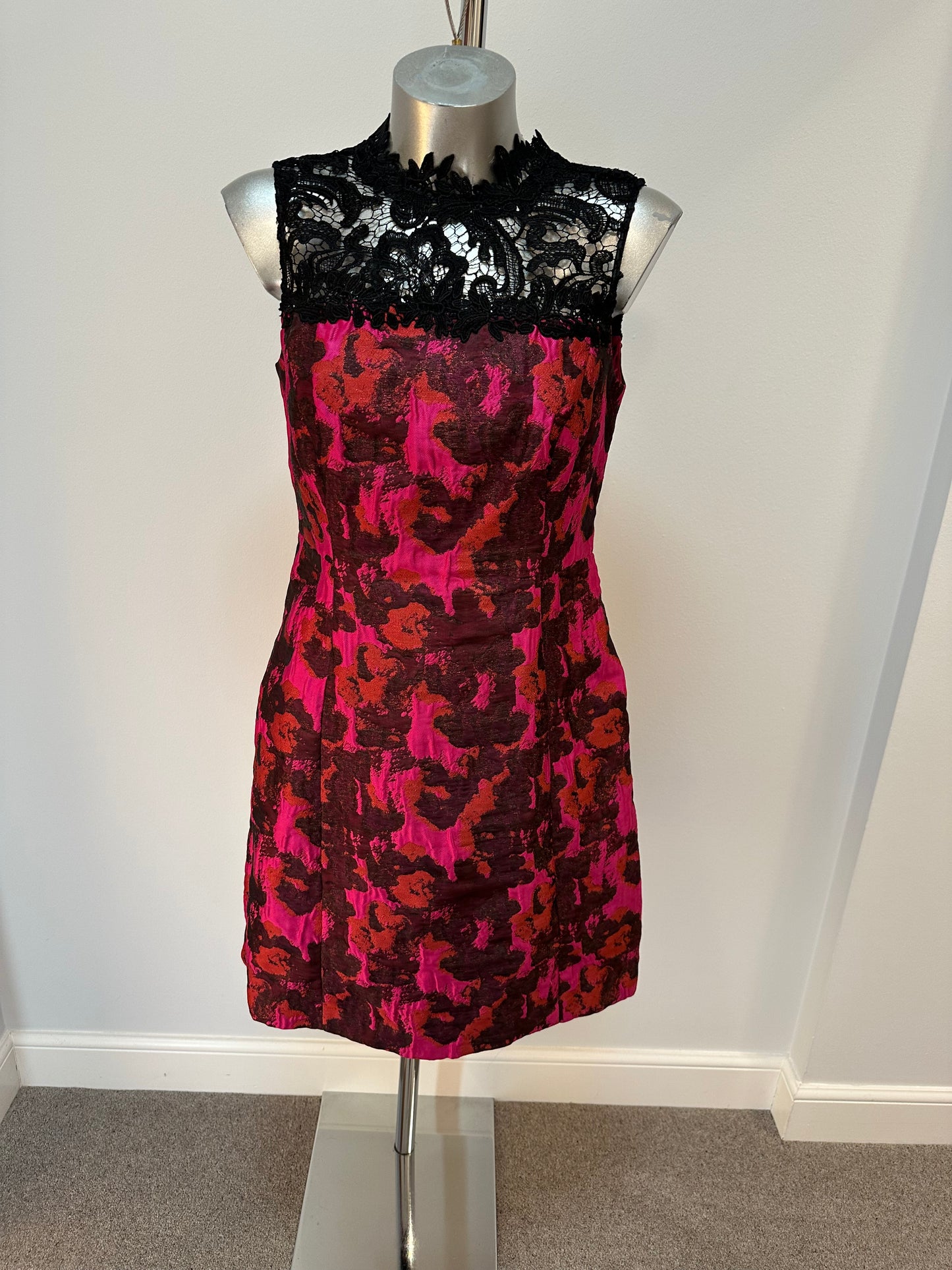 Monsoon pink and orange print dress size 12