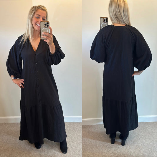 ASOS black floaty dress size 14 (oversized)