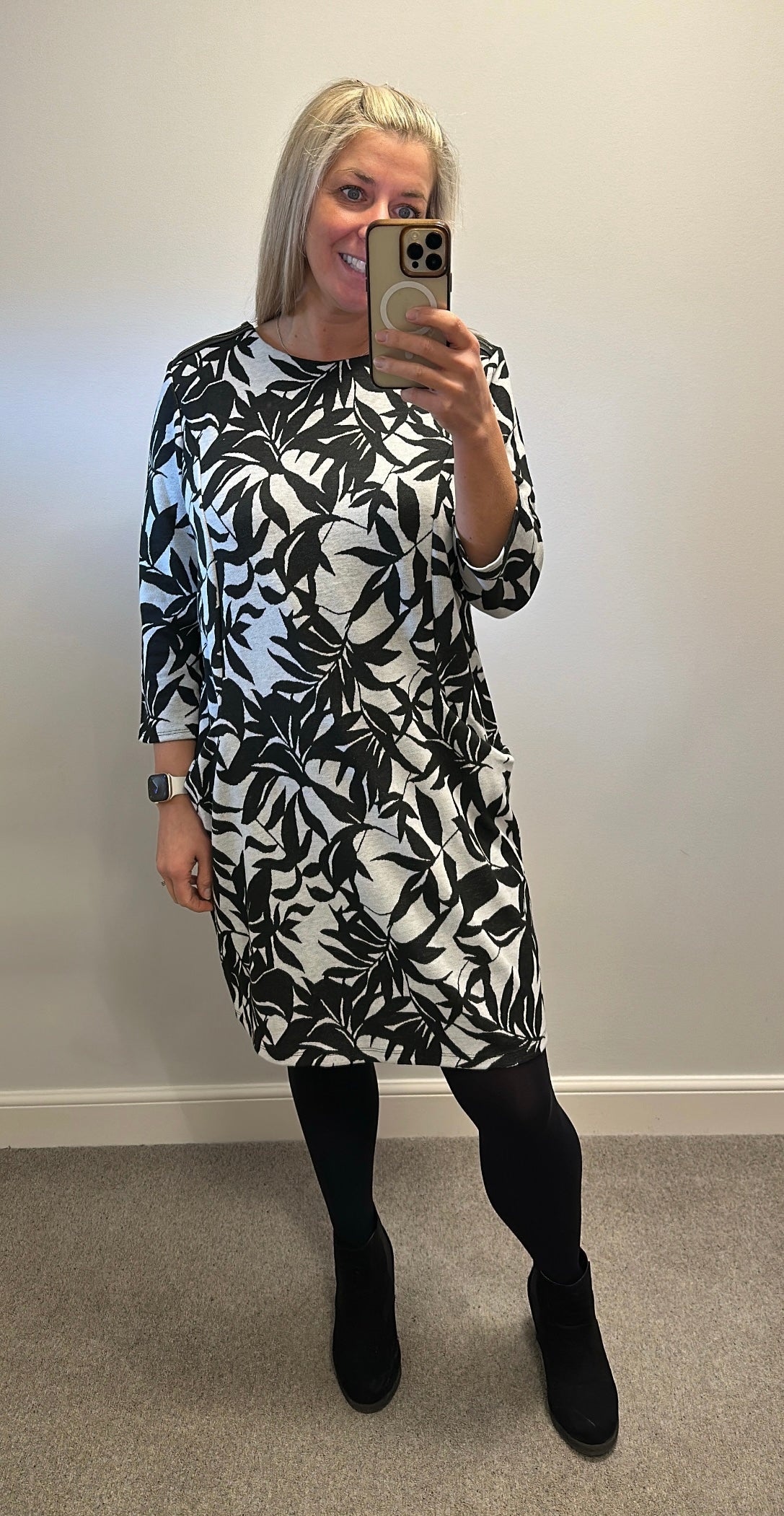 Wallis black floral dress size 18