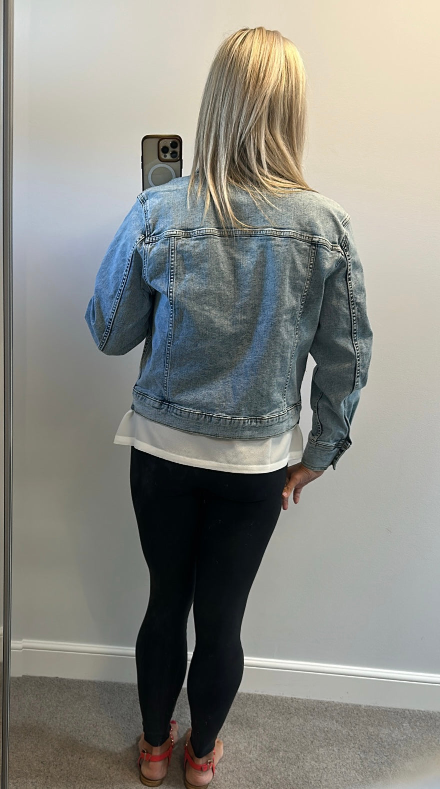 French connection denim jacket size 12