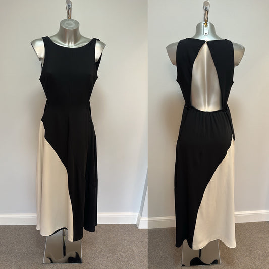 Oasis black / white dress size 10