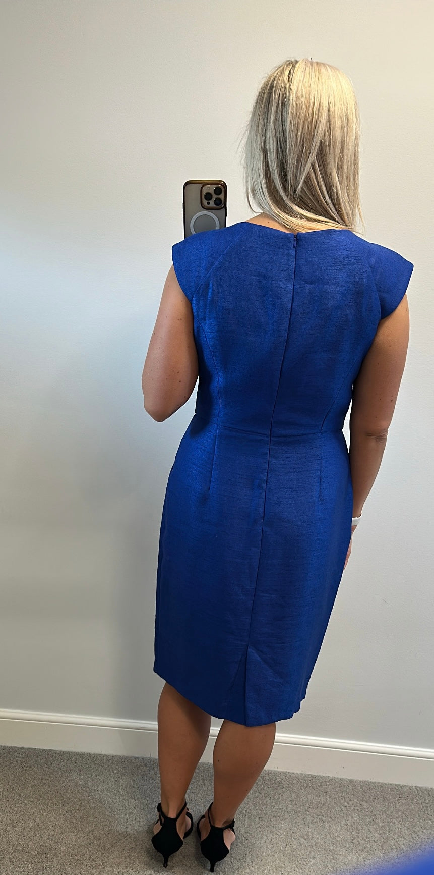 Michaela Louisa blue beaded collar dress and bolero size 16