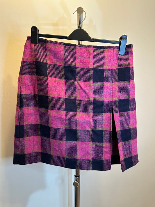 Hobbs purple / navy “moon” tartan skirt size 12