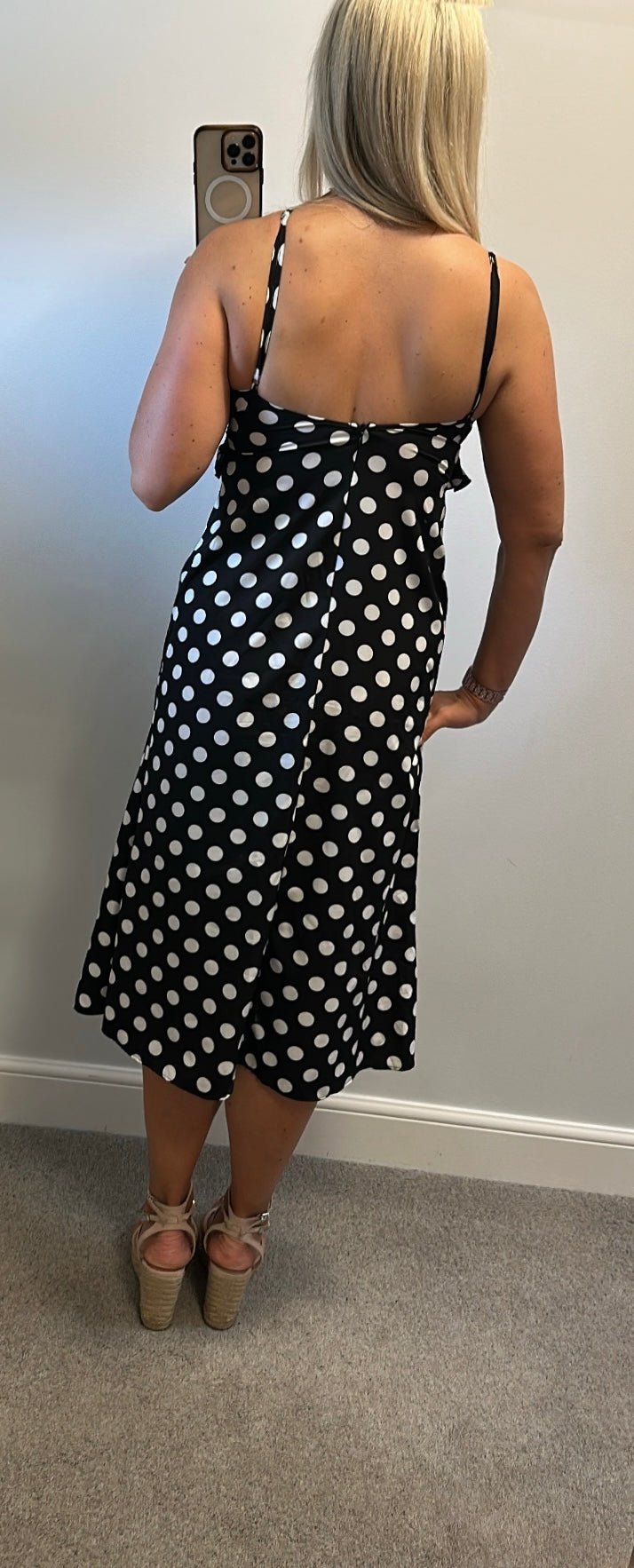 Black and white polka dot dress size 12