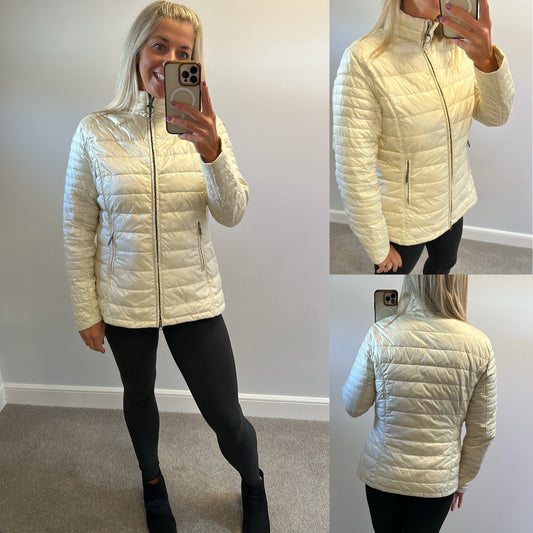 Barbour cream fibredown jacket size 16