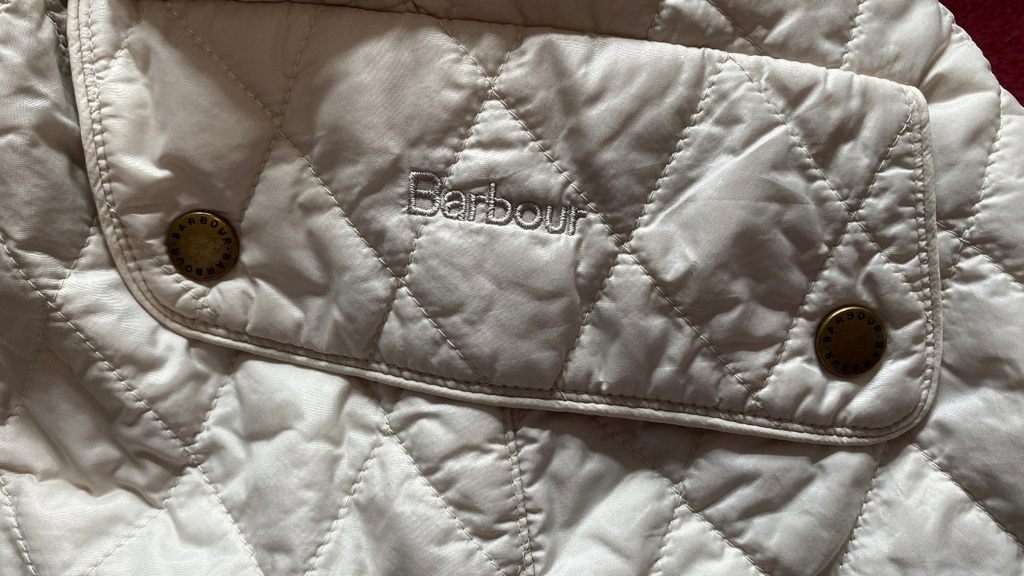 Barbour cream quilted jacket size 20