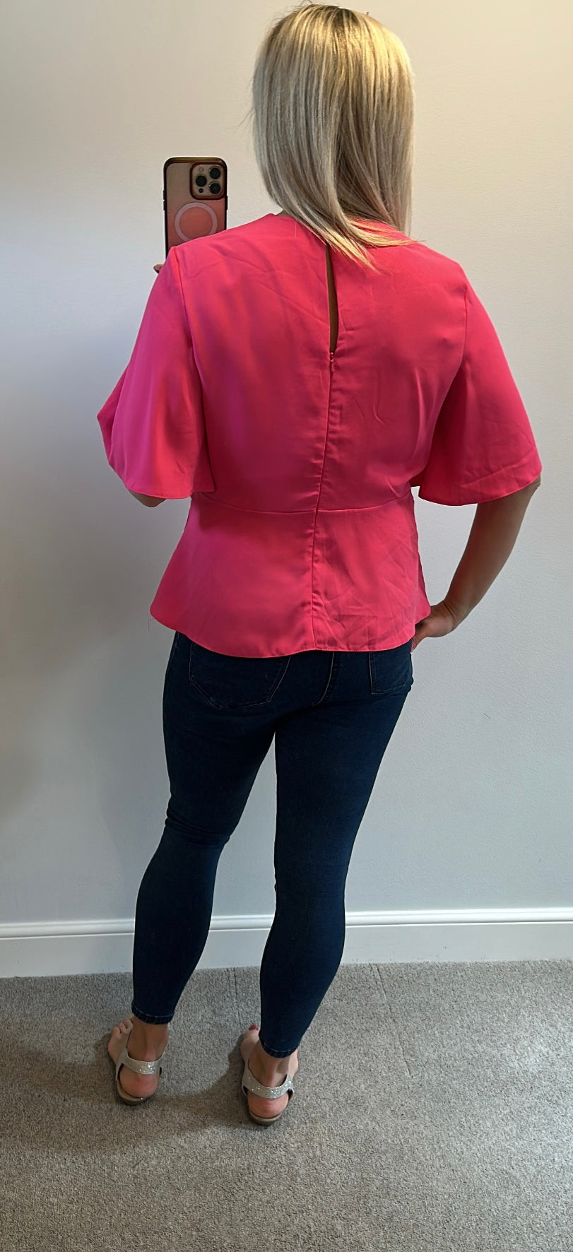 Ad lib pink top size 12