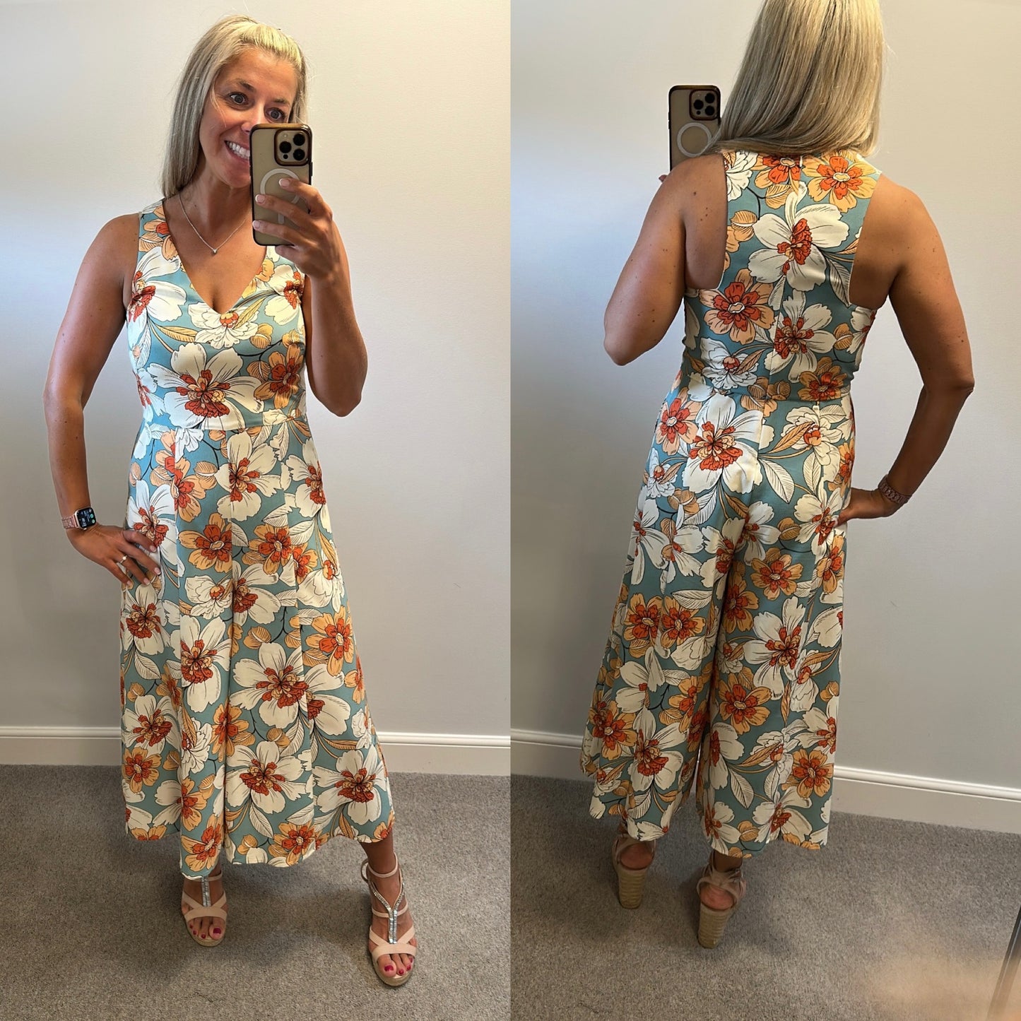 Next floral jumpsuit with pockets size 12L