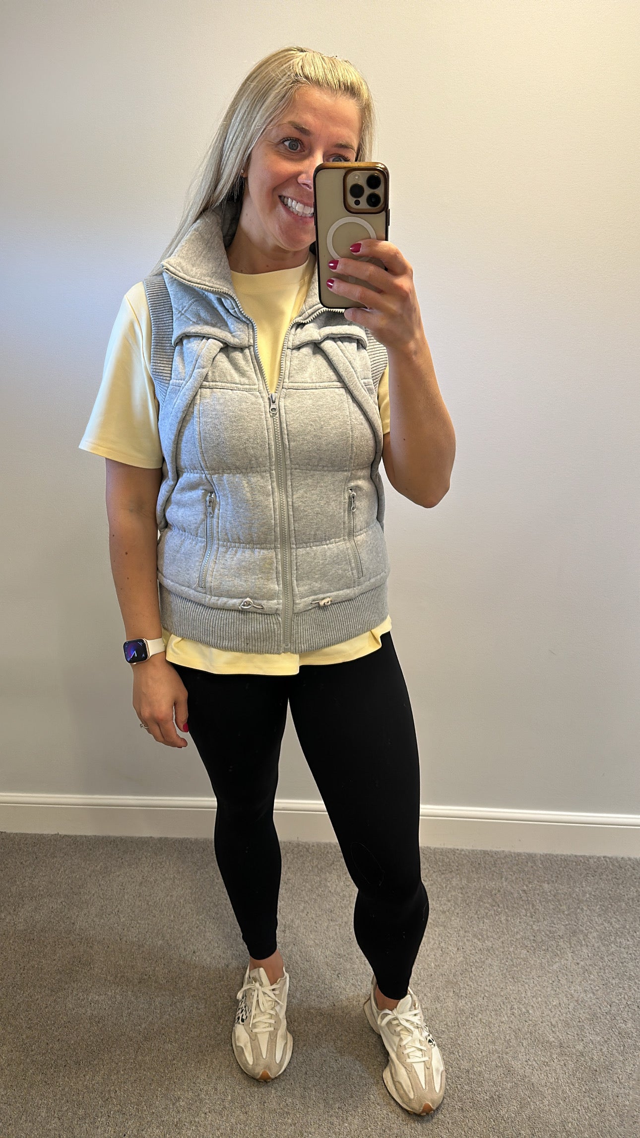 Grey cotton gilet size M would fit upto size 12