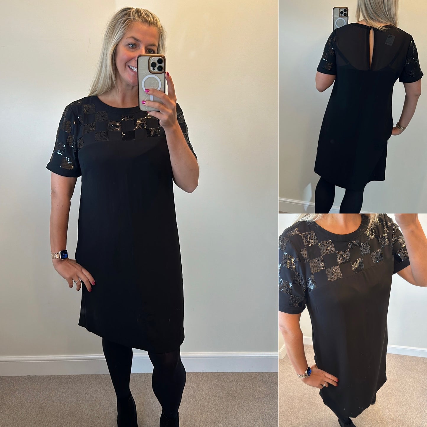 The collection Debenhams black sequin dress size 14