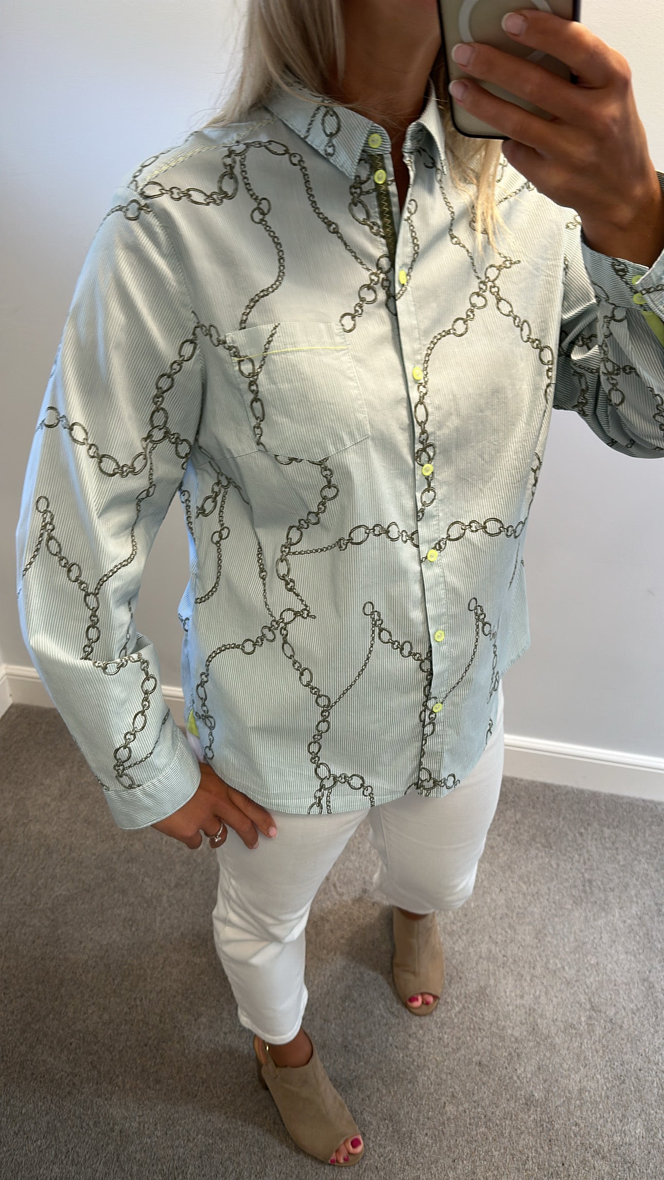 Bianca blue chain shirt size 18