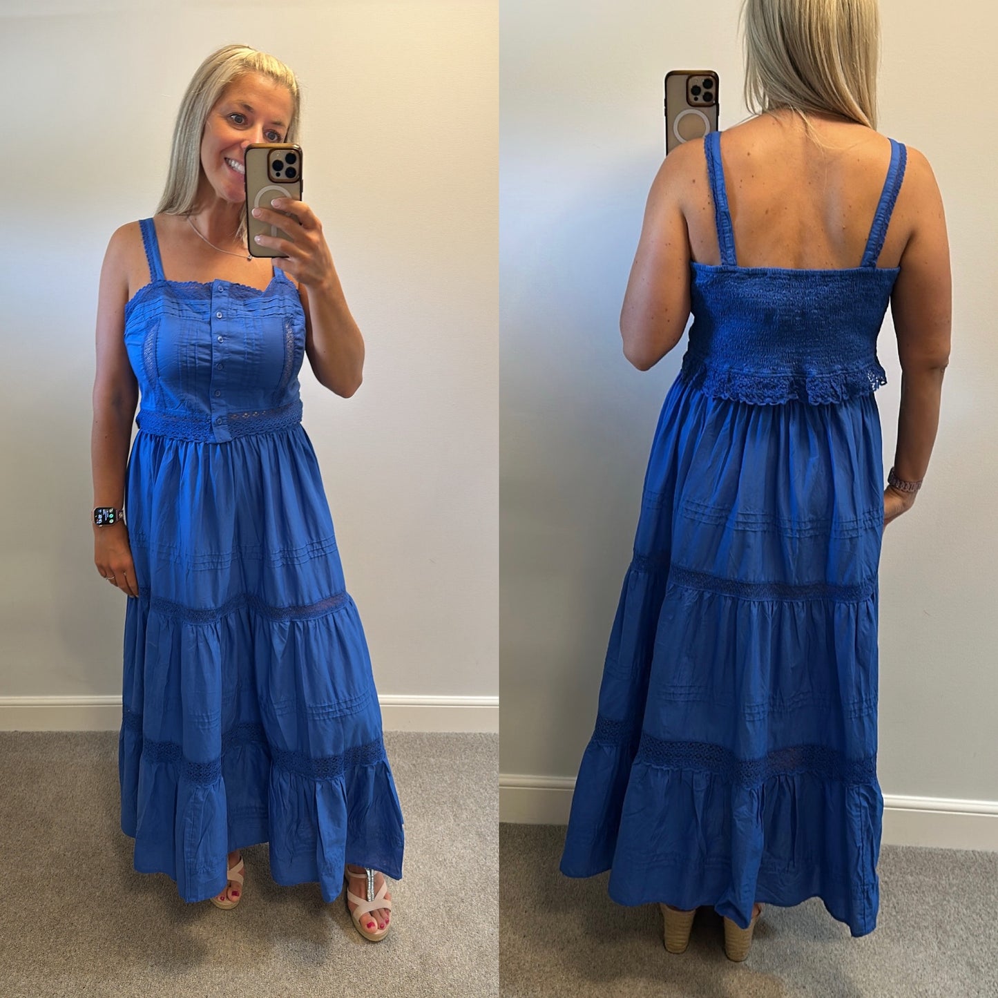 F&F blue top and skirt 2 piece outfit size 16