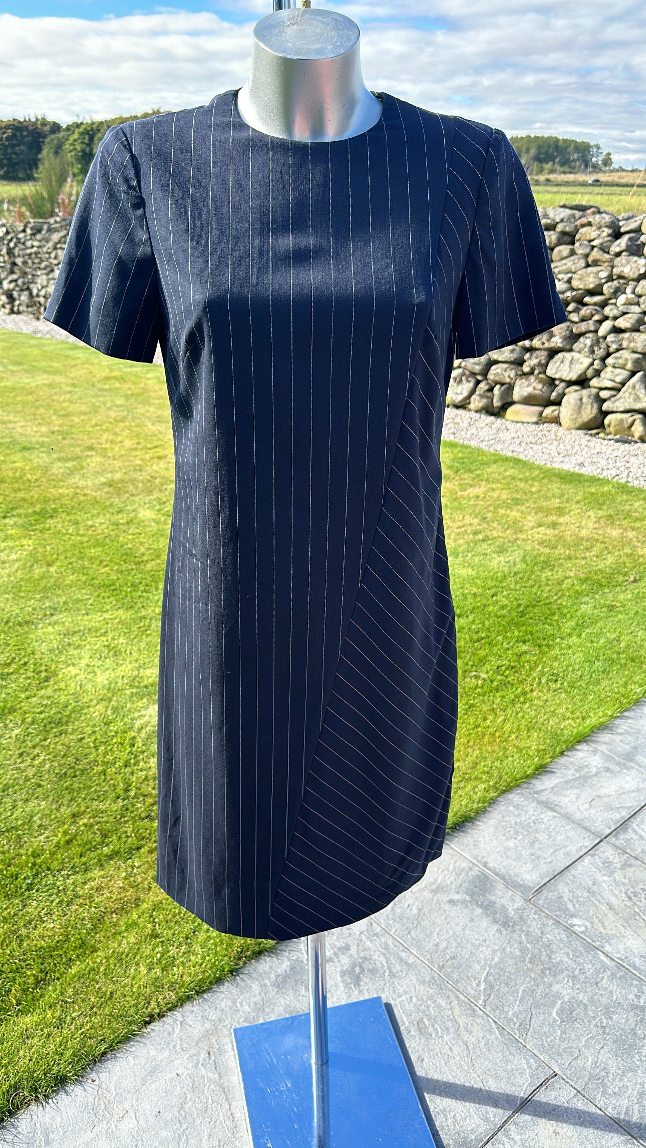 Jaeger navy pinstripe dress size 10