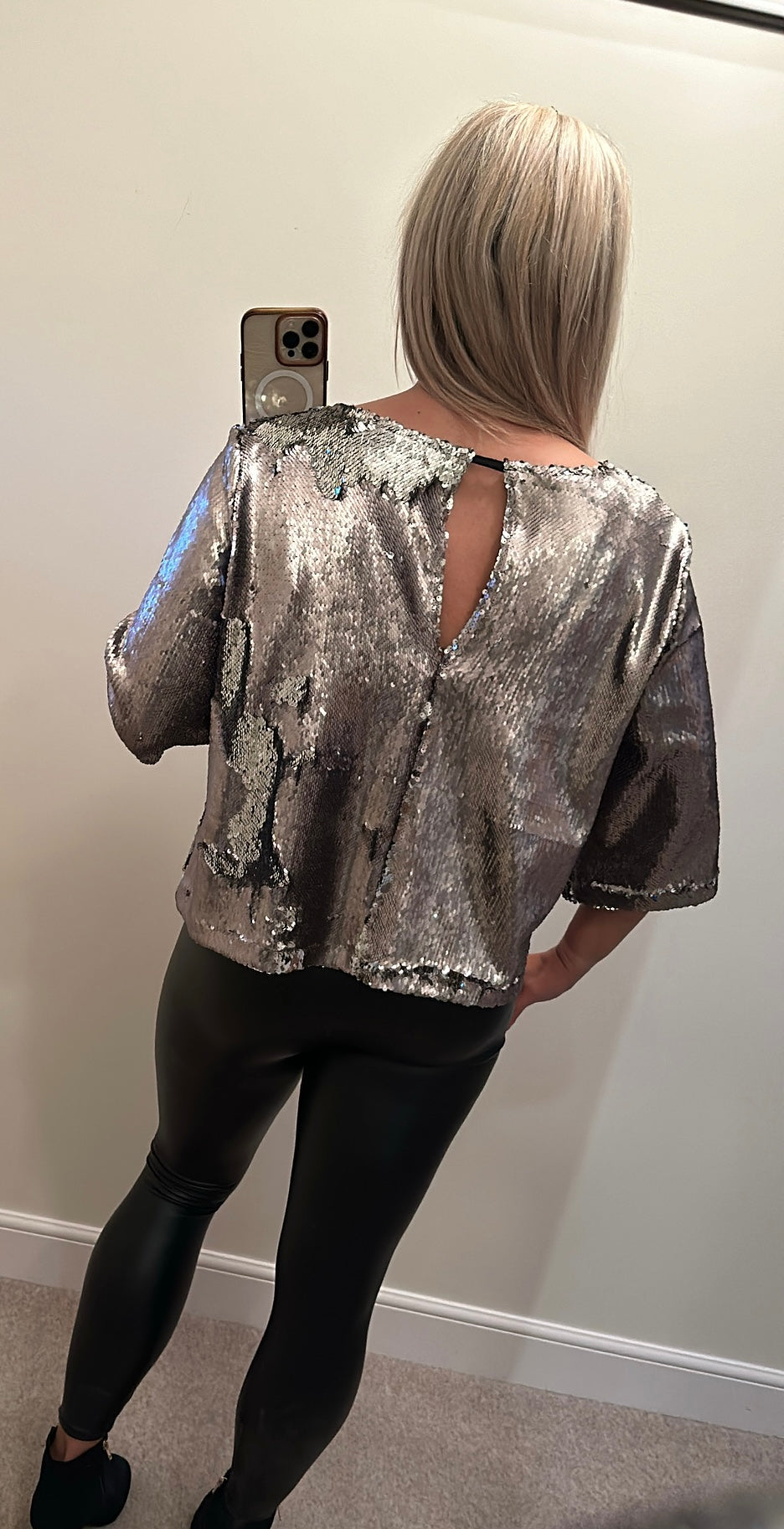 River island sequin top size 18