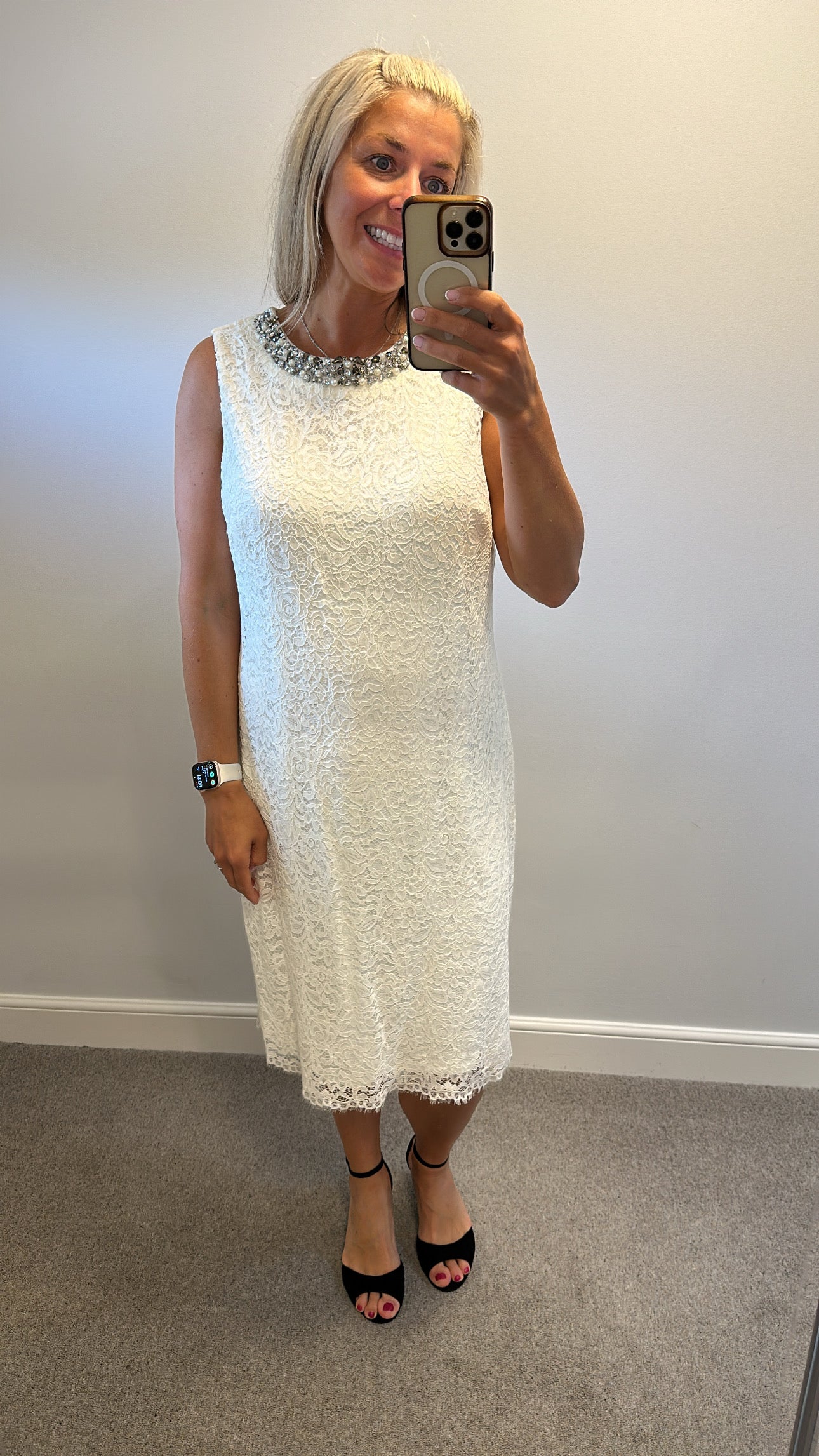 Off white lace dress size 16
