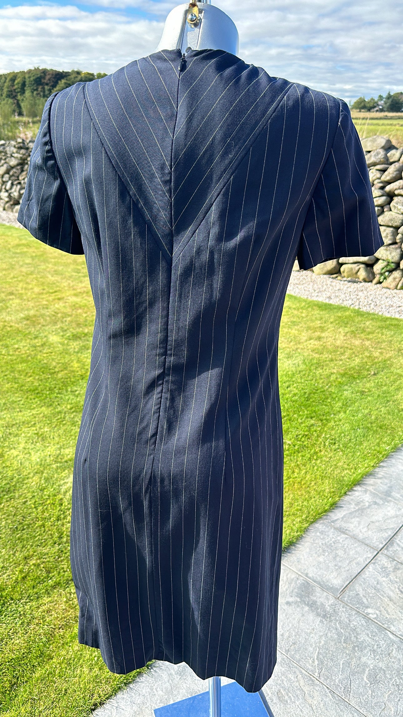 Jaeger navy pinstripe dress size 10