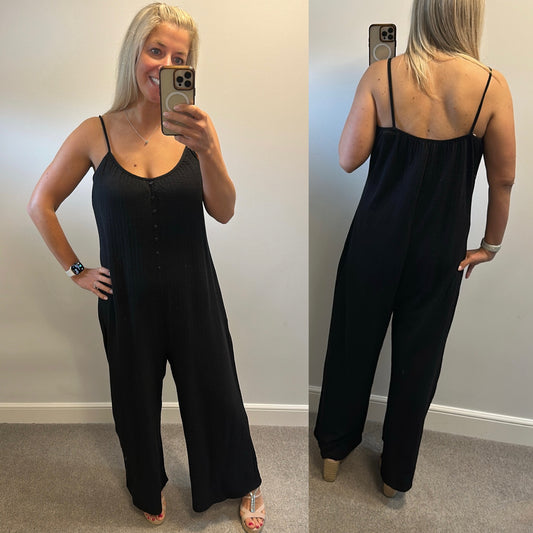 River island black jumpsuit size 16