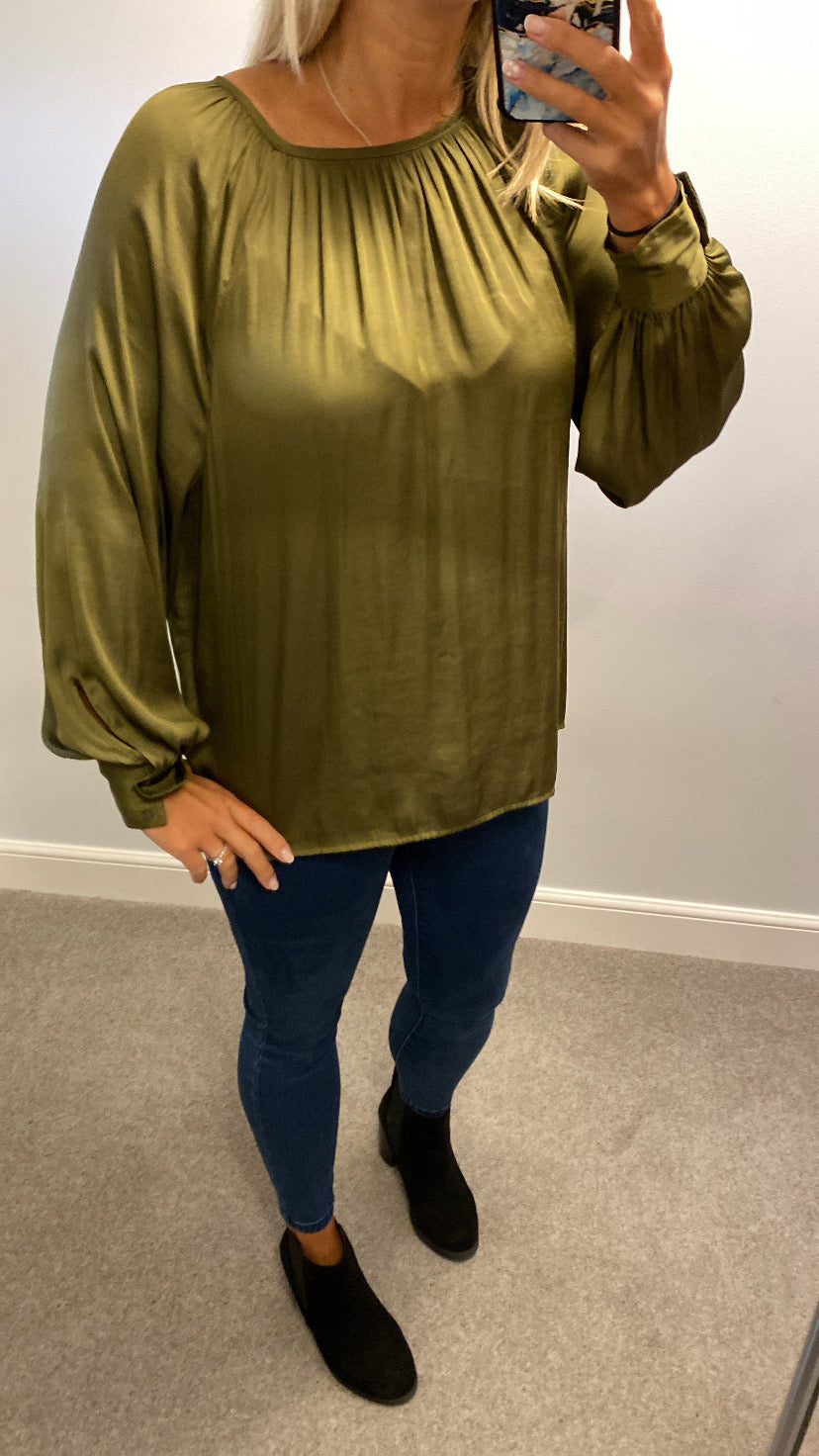 H&M khaki top size 16