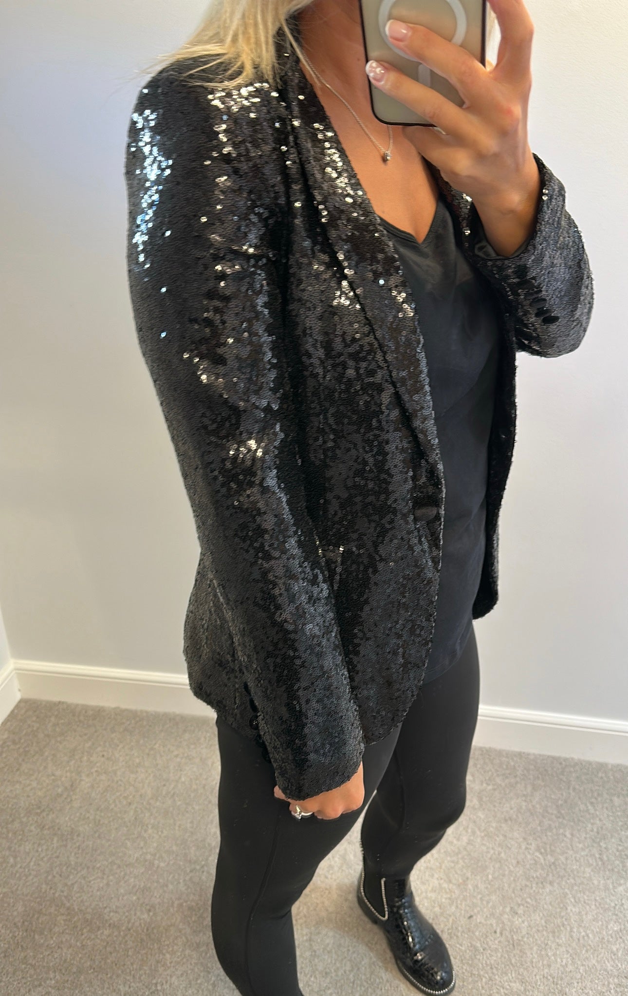 Esmara black sequin blazer size 10