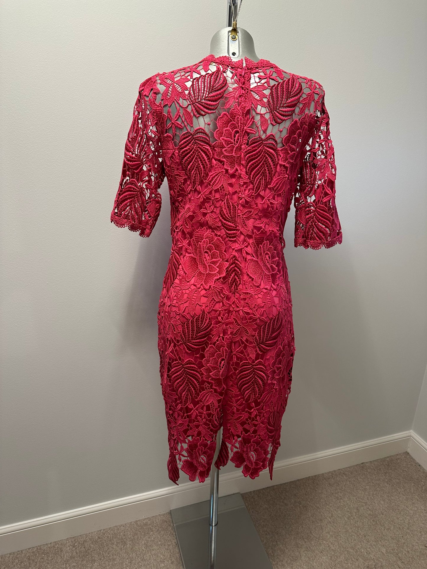 M&co boutique pink lace dress size 12