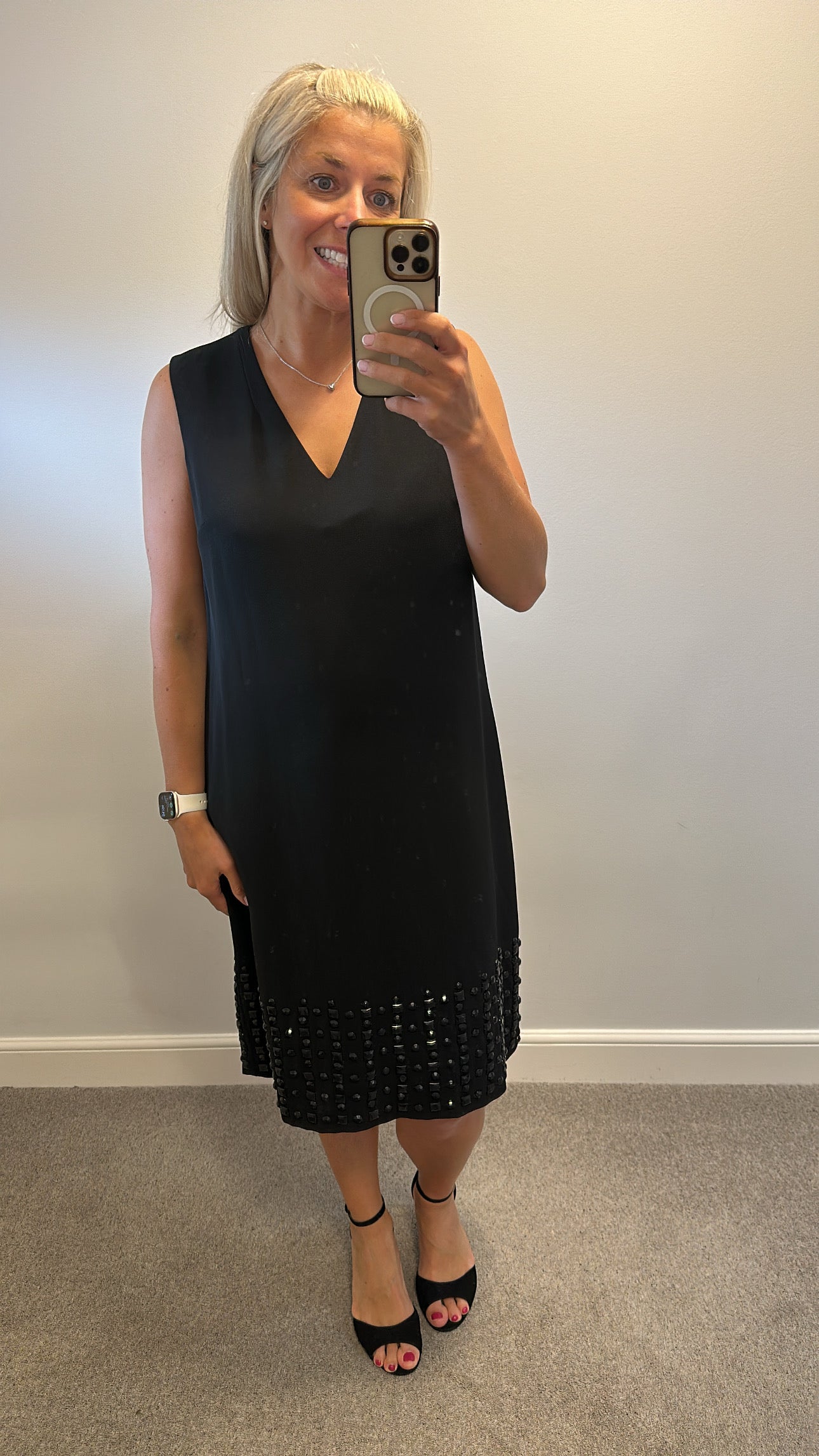 Next black embellished dress size 16 tall