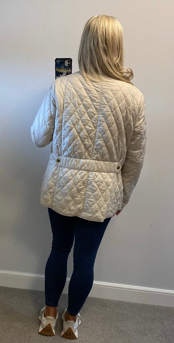 Barbour cream quilted jacket size 20