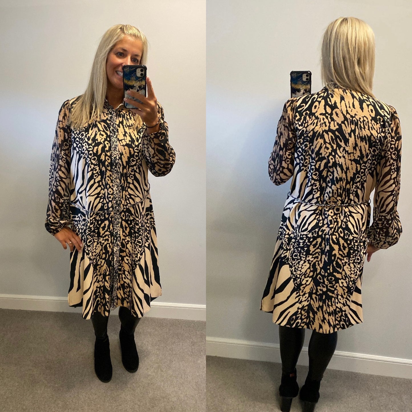 Lipsy animal print dress size 16