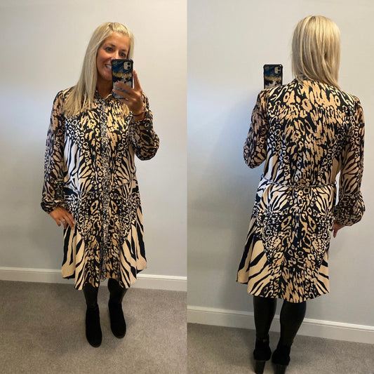 Lipsy animal print dress size 16