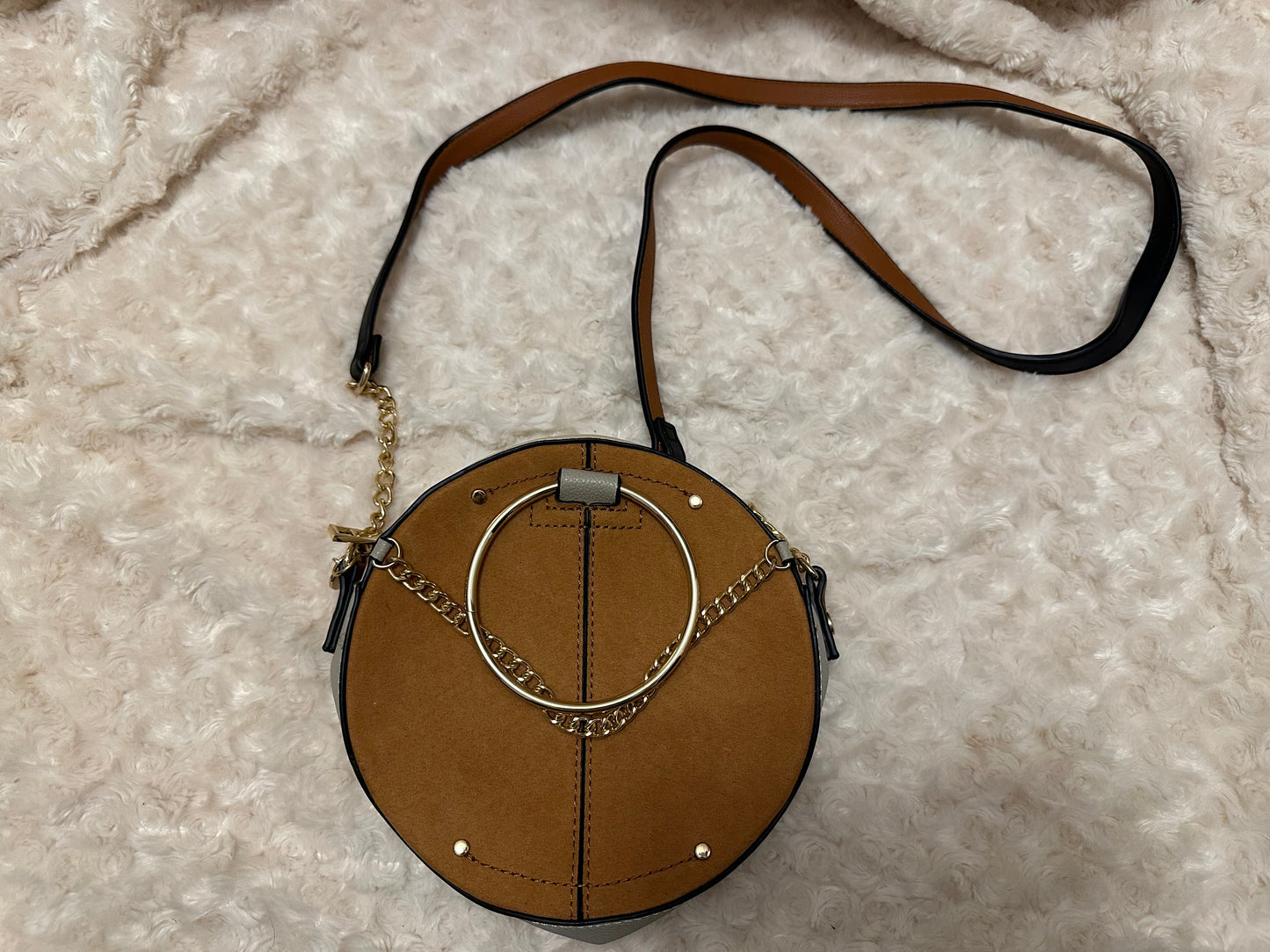 River island tan cross body messenger bag brand new