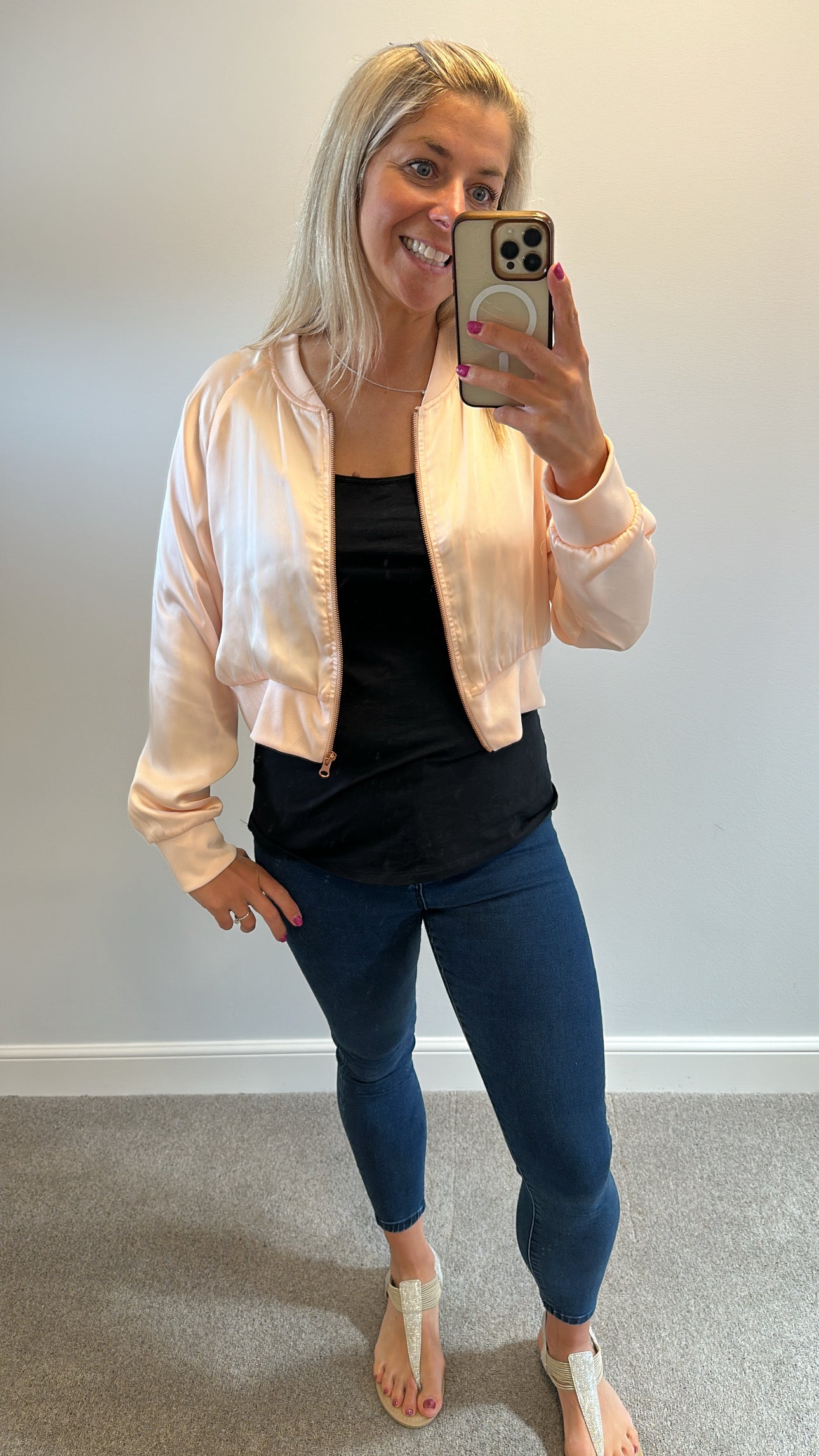 Zara peach zip top size L would would fit up to size 12