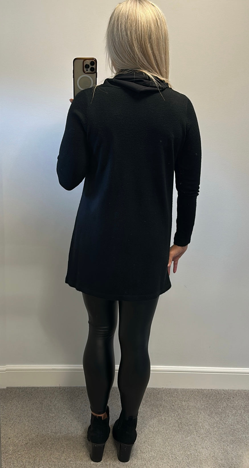 M&S collection black polo neck jumper size 14