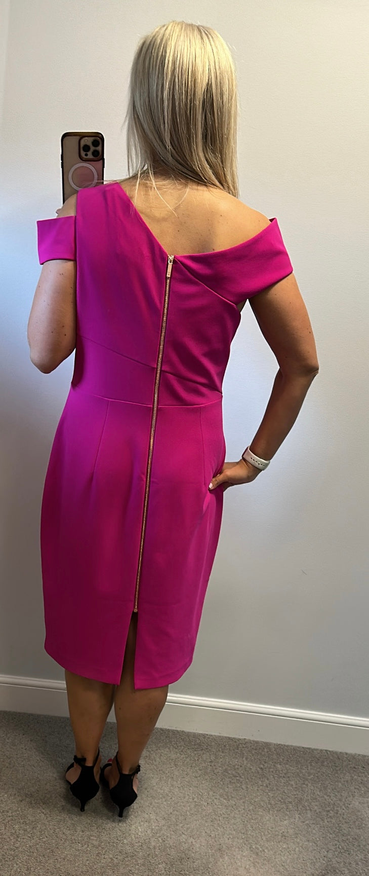 Ted Baker fuchsia pink dress size 16
