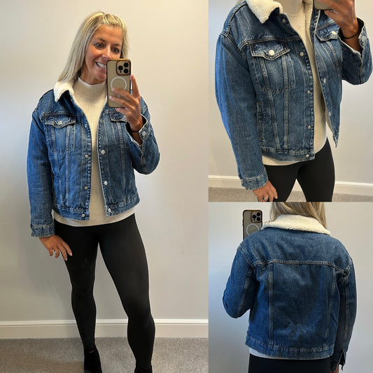 M&S denim lined jacket size 10 brand new without tags