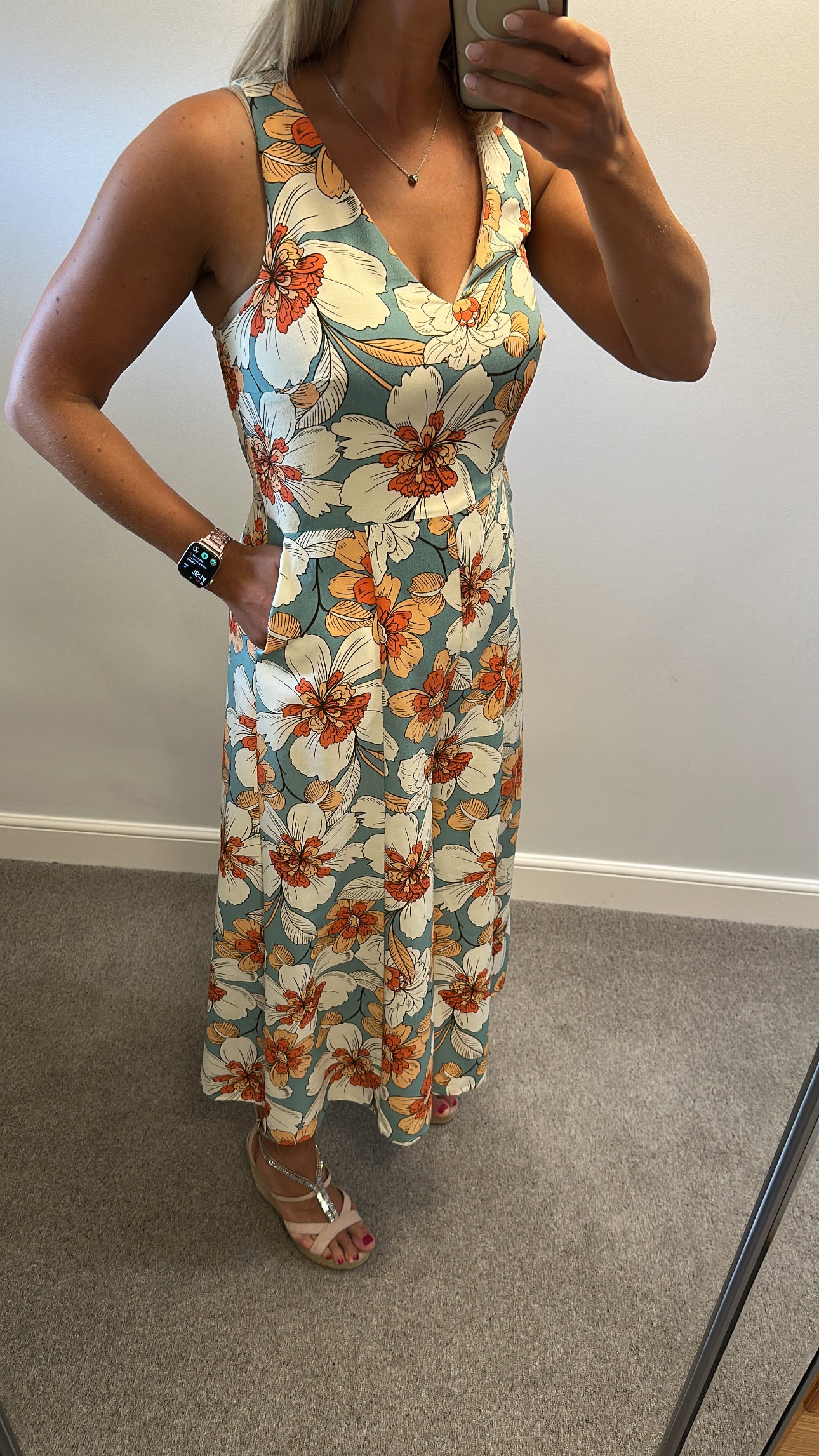 Next floral jumpsuit with pockets size 12L