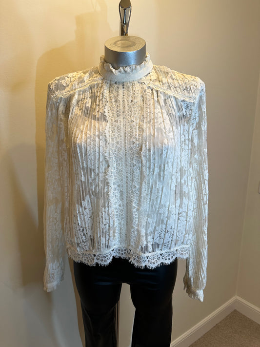 Atmosphere cream lace top size 12