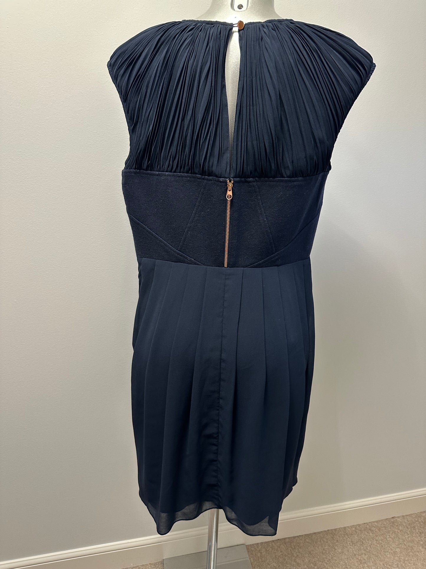 Ted baker navy dress size 3 (uk 12)