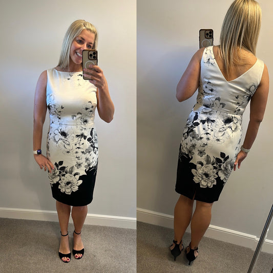Coast ivory floral dress size 14